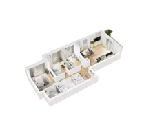 4 pokoje, mieszkanie 79,66 m², piętro 1, oferta nr 56, UNO Bemowo, Warszawa, Bemowo, Bemowo-Lotnisko, ul. Powstańców Śląskich