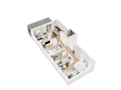 4 pokoje, mieszkanie 71,49 m², piętro 3, oferta nr 71, UNO Bemowo, Warszawa, Bemowo, Bemowo-Lotnisko, ul. Powstańców Śląskich