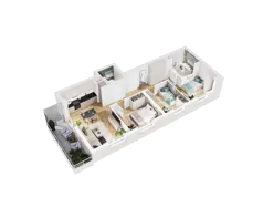 4 pokoje, mieszkanie 71,49 m², piętro 6, oferta nr 91, UNO Bemowo, Warszawa, Bemowo, Bemowo-Lotnisko, ul. Powstańców Śląskich