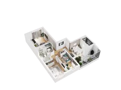 4 pokoje, mieszkanie 79,16 m², piętro 1, oferta nr 05, UNO Bemowo, Warszawa, Bemowo, Bemowo-Lotnisko, ul. Powstańców Śląskich