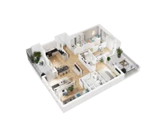 5 pokoi, mieszkanie 103,83 m², piętro 6, oferta nr 86, UNO Bemowo, Warszawa, Bemowo, Bemowo-Lotnisko, ul. Powstańców Śląskich