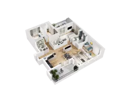 5 pokoi, mieszkanie 103,83 m², piętro 6, oferta nr 86, UNO Bemowo, Warszawa, Bemowo, Bemowo-Lotnisko, ul. Powstańców Śląskich