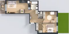3 pokoje, mieszkanie 64,33 m², parter, oferta nr A.04, Osiedle MONO, Warszawa, Białołęka, Tarchomin, ul. Odkryta 53