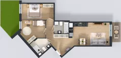 3 pokoje, mieszkanie 68,57 m², parter, oferta nr B.39, Osiedle MONO, Warszawa, Białołęka, Tarchomin, ul. Odkryta 53