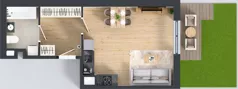 1 pokój, mieszkanie 33,30 m², parter, oferta nr C.59, Osiedle MONO, Warszawa, Białołęka, Tarchomin, ul. Odkryta 53