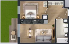 2 pokoje, mieszkanie 39,34 m², parter, oferta nr C.63, Osiedle MONO, Warszawa, Białołęka, Tarchomin, ul. Odkryta 53