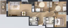 4 pokoje, mieszkanie 71,96 m², piętro 1, oferta nr C.70, Osiedle MONO, Warszawa, Białołęka, Tarchomin, ul. Odkryta 53