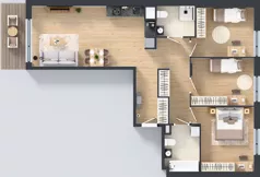 4 pokoje, mieszkanie 88,81 m², piętro 2, oferta nr B.50, Osiedle MONO, Warszawa, Białołęka, Tarchomin, ul. Odkryta 53