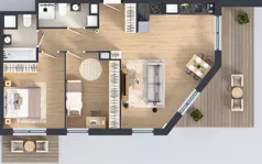 3 pokoje, mieszkanie 70,40 m², piętro 3, oferta nr C.78, Osiedle MONO, Warszawa, Białołęka, Tarchomin, ul. Odkryta 53