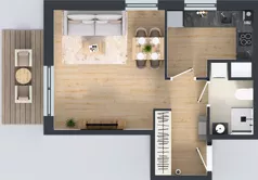 1 pokój, mieszkanie 34,99 m², piętro 6, oferta nr A.32, Osiedle MONO, Warszawa, Białołęka, Tarchomin, ul. Odkryta 53