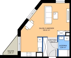 1 pokój, mieszkanie 36,90 m², piętro 4, oferta nr C.83, Osiedle MONO, Warszawa, Białołęka, Tarchomin, ul. Odkryta 53