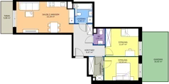 3 pokoje, mieszkanie 64,33 m², parter, oferta nr A.04, Osiedle MONO, Warszawa, Białołęka, Tarchomin, ul. Odkryta 53
