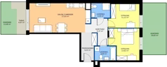 3 pokoje, mieszkanie 73,29 m², parter, oferta nr B.42, Osiedle MONO, Warszawa, Białołęka, Tarchomin, ul. Odkryta 53