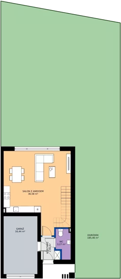 5 pokoi, mieszkanie 123,03 m², parter, oferta nr A.16.32, Parkowe Łany, Łany, ul. Parkowa