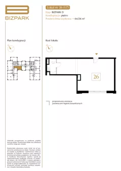 Lokal użytkowy 64,06 m², oferta nr 26, Bizpark, Skórzewo, ul. Kozierowskiego 6