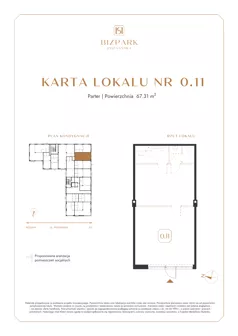 Lokal użytkowy 67,31 m², oferta nr 0.11, Bizpark Poznańska, Skórzewo, ul. Poznańska