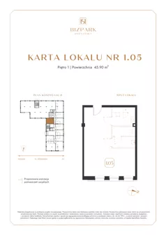 Lokal użytkowy 45,90 m², oferta nr 1.5, Bizpark Poznańska, Skórzewo, ul. Poznańska