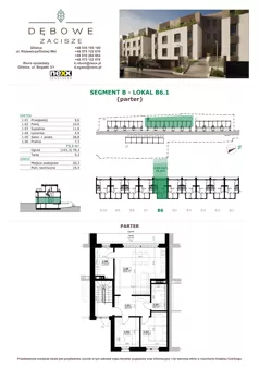 3 pokoje, mieszkanie 72,20 m², parter, oferta nr B6.1, Dębowe Zacisze, Gliwice, Wójtowa Wieś, ul. Dolnej Wsi
