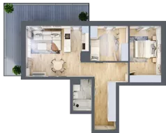 3 pokoje, mieszkanie 63,60 m², piętro 4, oferta nr B 4.05, Park Moniuszki II, Mysłowice, ul. Okrzei / Wielka Skotnica