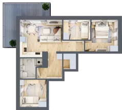 4 pokoje, mieszkanie 63,29 m², piętro 7, oferta nr A 7.01, Park Moniuszki II, Mysłowice, ul. Okrzei / Wielka Skotnica