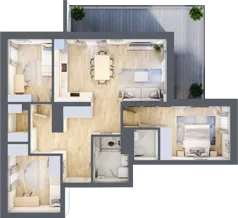 4 pokoje, mieszkanie 81,69 m², piętro 10, oferta nr A 10.01, Park Moniuszki II, Mysłowice, ul. Okrzei / Wielka Skotnica