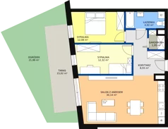 3 pokoje, mieszkanie 69,95 m², parter, oferta nr VB.0.01, Vanda Park, Chorzów, Chorzów II, ul. Wandy 66