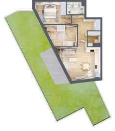 3 pokoje, mieszkanie 65,21 m², parter, oferta nr VB.0.02, Vanda Park, Chorzów, Chorzów II, ul. Wandy 66