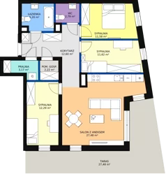 4 pokoje, mieszkanie 89,54 m², parter, oferta nr VB.0.07, Vanda Park, Chorzów, Chorzów II, ul. Wandy 66