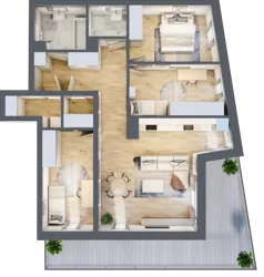 4 pokoje, mieszkanie 89,54 m², parter, oferta nr VB.0.07, Vanda Park, Chorzów, Chorzów II, ul. Wandy 66