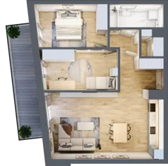 3 pokoje, mieszkanie 69,95 m², piętro 1, oferta nr VB.1.01, Vanda Park, Chorzów, Chorzów II, ul. Wandy 66