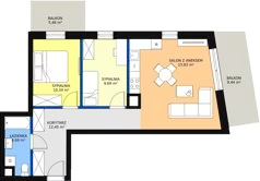 3 pokoje, mieszkanie 60,94 m², piętro 1, oferta nr VB.1.09, Vanda Park, Chorzów, Chorzów II, ul. Wandy 66