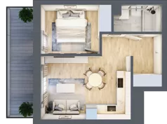 2 pokoje, mieszkanie 37,00 m², piętro 1, oferta nr VB.1.11, Vanda Park, Chorzów, Chorzów II, ul. Wandy 66