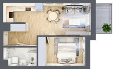 2 pokoje, mieszkanie 40,23 m², piętro 2, oferta nr VB.2.05, Vanda Park, Chorzów, Chorzów II, ul. Wandy 66