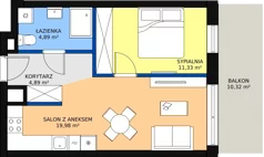 2 pokoje, mieszkanie 41,09 m², piętro 3, oferta nr VB.3.04, Vanda Park, Chorzów, Chorzów II, ul. Wandy 66