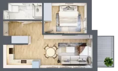 2 pokoje, mieszkanie 41,04 m², piętro 3, oferta nr VB.3.06, Vanda Park, Chorzów, Chorzów II, ul. Wandy 66