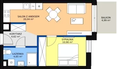 2 pokoje, mieszkanie 40,23 m², piętro 4, oferta nr VB.4.05, Vanda Park, Chorzów, Chorzów II, ul. Wandy 66