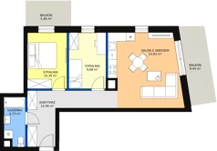 3 pokoje, mieszkanie 60,94 m², piętro 4, oferta nr VB.4.09, Vanda Park, Chorzów, Chorzów II, ul. Wandy 66