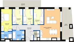 5 pokoi, mieszkanie 105,37 m², piętro 5, oferta nr VB.5.07, Vanda Park, Chorzów, Chorzów II, ul. Wandy 66