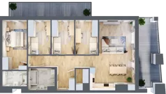 5 pokoi, mieszkanie 105,37 m², piętro 6, oferta nr VB.6.07, Vanda Park, Chorzów, Chorzów II, ul. Wandy 66