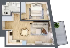 2 pokoje, mieszkanie 43,07 m², piętro 2, oferta nr VC.2.03, Vanda Park, Chorzów, Chorzów II, ul. Wandy 66