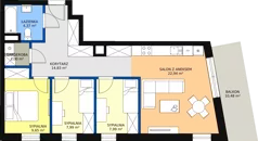 4 pokoje, mieszkanie 69,77 m², piętro 2, oferta nr VC.2.04, Vanda Park, Chorzów, Chorzów II, ul. Wandy 66