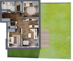 3 pokoje, mieszkanie 71,18 m², parter, oferta nr E.0.03, Wzgórze Poetów 2, Gliwice, Wójtowa Wieś, ul. T. Mazowieckiego