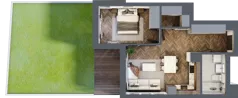 2 pokoje, mieszkanie 47,32 m², piętro 1, oferta nr F.1.11, Wzgórze Poetów 2, Gliwice, Wójtowa Wieś, ul. T. Mazowieckiego