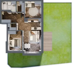 3 pokoje, mieszkanie 71,18 m², parter, oferta nr F.0.03, Wzgórze Poetów 2, Gliwice, Wójtowa Wieś, ul. T. Mazowieckiego