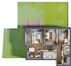 3 pokoje, mieszkanie 65,04 m², parter, oferta nr F.0.02, Wzgórze Poetów 2, Gliwice, Wójtowa Wieś, ul. T. Mazowieckiego
