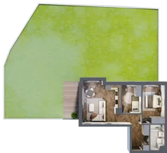 3 pokoje, mieszkanie 56,32 m², parter, oferta nr F.0.08, Wzgórze Poetów 2, Gliwice, Wójtowa Wieś, ul. T. Mazowieckiego