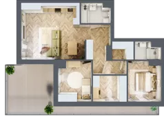 4 pokoje, mieszkanie 79,00 m², piętro 5, oferta nr E.5.1, Panorama Bańgów Etap II, Siemianowice Śląskie, Bańgów, ul. Bańgowska 32
