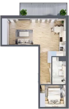 2 pokoje, mieszkanie 45,05 m², piętro 2, oferta nr 12, Popiełuszki, Szczecin, Zachód, Pogodno, ul. Popiełuszki 6