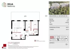 4 pokoje, mieszkanie 68,59 m², parter, oferta nr A3.0.8, Moja Retkinia Etap 2, Łódź, Polesie, Retkinia, ul. Obywatelska 158