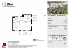 2 pokoje, mieszkanie 45,90 m², piętro 1, oferta nr A3.1.13, Moja Retkinia Etap 2, Łódź, Polesie, Retkinia, ul. Obywatelska 158